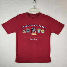 Disneyland Paris Women's M Red Embroidered T-Shirt Mickey Mouse Merchandise picture