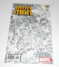 ULTIMATE IRON MAN #1 B/W VARIANT  ANDY KUBERT  MARVEL COMIC picture