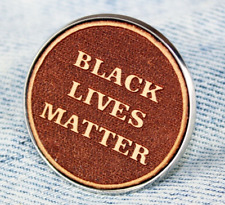 Black lives matter - leather pin,Black History leather pin. picture