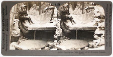 Keystone Stereoview Peasant Making Flat Bread, Norway 1910s Education Set #410 A picture