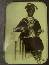 Very Rare 1800s Glass Slide Photo Tintype of an African American Woman Black picture