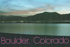 Sunset Boulder Colorado Rocky Mountains Chrome 4x6 UNP Postcard picture