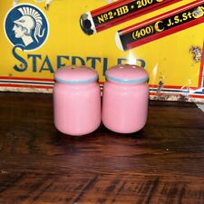 Vintage Salt & Pepper Shakers Pink Blue Large Mervyn’s Stoneware Japan Cottage  picture