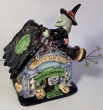 Blue Sky Clayworks Witch Tea Light Candle House Heather Goldminc 2009 HTF picture
