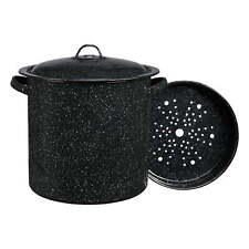 Enamel on Steel Multiuse Pot,Seafood / Tamale /Stock Pot includes steamer insert picture