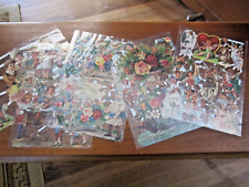 Victorian Die  Cuts Scraps 5 Sheets and 2 Cards and Envelopes NIP picture
