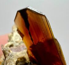 48 Carat Extremely Rare Top Red Brookite Huge Crystal On Matrix From Pakistan picture