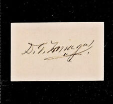 David Glasgow Farragut Autograph Reproduction on Real 1800s Calling Card Navy picture