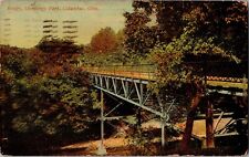 1913 Columbus, Ohio Olentangy Park Bridge Antique Postcard to Athens, Ohio picture
