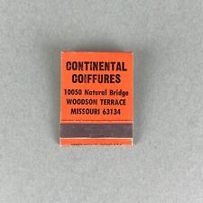 Continental Coiffures Vintage Matchbook w/ Matches - Front Strike - Unstruck picture