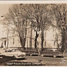 1950s RPPC Court House Monroe Street Corvallis Oregon Real Photo Postcard picture