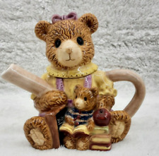 Vintage Mommy and Baby Bear Teddy Bear Tea Pot 6.5