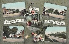 Five Scenes of Cannock, England, Great Britain, Early Postcard, Unused picture
