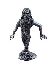 Vtg Pewter Long Bearded Man Statue Figure Figurine Mystical Beard Man picture