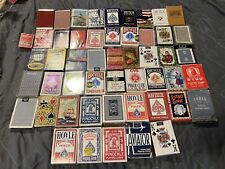 VINTAGE PLAYING CARD DECK LOT OF 50 DECKS SOME SEALED BICYCLE MAVERICK HOYLE ++ picture