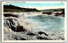 Oregon City, Oregon OR - Water Falls - Vintage Postcard - Posted 1936 picture