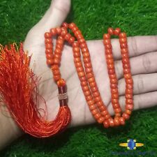 Natural CERTIFIED Marjan Tasbih Red Coral Stone Islamic Prayer 100 beads Tasbeh picture