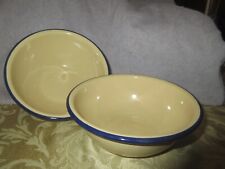 2  Enamelware Bowls  Yellow picture