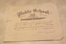 ANTIQUE ORIGINAL 1901 CENTERVILLE IA GRAMMAR SCHOOL DIPLOMA/CERTIFICATE picture