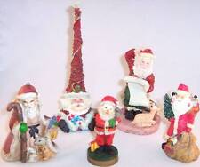 Lot of 5 Santas Santa Claus Christmas Figurines Collectibles picture