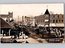 c1915 Main Street From Southern Pacific Depot Medford Oregon OR RPPC Postcard picture