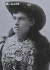 Old West Photo/1890's FRONTIERSWOMAN SHARPSHOOTER ANNIE OAKLEY/4x6 B&W Ph. Rp. picture