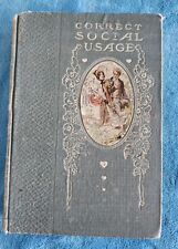 Vintage Book,  Correct Social Usage - Copyright 1906 picture