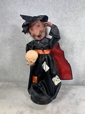 Vintage Telco Animated Witch Halloween Motionette Figure w/Skull 1988 picture