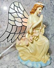 Praying Angel Lamp Night Light with Stained Glass Wings 11