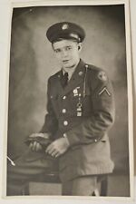 WW2 RPPC, U.S. Army Young Private, Taken In The UK in 1943 See Back. picture