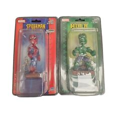 Marvel Hulk and Spider-Man Mini Bobble Head Clip-On Collectible Toys picture