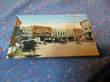 (1032) Old Postcard Chestnut Street Burlington Wis    Great Detail picture