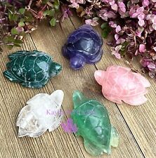 Wholesale Lot 5 PCs 2.5” Natural Mix Crystal Sea Turtle Healing Energy picture