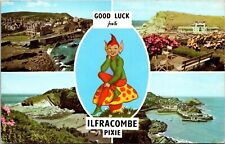 Good Luck Ilfracombe Pixie Multiview Fantasy Capstone Hill Pavilion Postcard picture