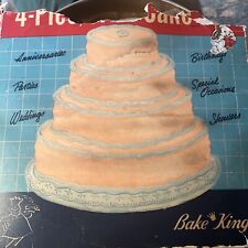 Vintage Bake King 4-Piece Tier Cake Set  Pans  6”,8”,10”&12. picture