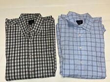 Judd's Lot of 2 Excellent Dunhill Dress Shirts Squared Pattern Men's XL Size picture