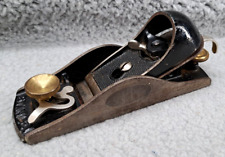 VINTAGE Stanley No. 9-1/2 Adjustable Throat Block Plane Black Wood Made in USA picture