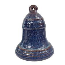 Pottery Speckled Blue Large Ceramic Garden Bell Indoor Outdoor NEW 9