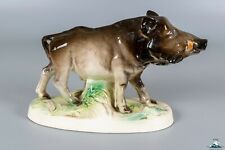 (1958-1990) Hertwig & Co Katzhutte Porcelain Wild Boar Figurine picture