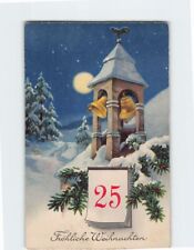 Postcard Fröhliche Weihnachten with Christmas Art Print picture