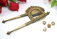 Royal Decorative Luxurious Antique Brass Betel Nut Cutter Silver Bell i12-278  picture