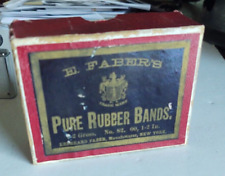 Antique Eberhard Faber Collectible Empty Box Rubber Bands picture