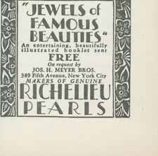 1928 Jewels Of Famous Beauties Richelieu Pearls Booklet Offer Vtg Print Ad PR3 picture
