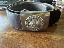 WWI Imperial German Army “GOTT MIT UNS” Uniform Belt Buckle + Original Belt picture