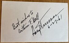 President Harry S. Truman Autographed Card picture