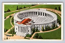 Arlington VA-Virginia, Arlington Memorial Amphitheatre, Vintage c1953 Postcard picture