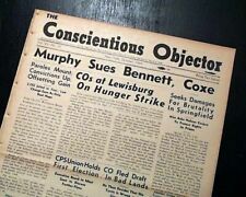 Rare ANTI-WAR World War II Conscientious Objector 1944 Old WWII Newspaper    picture