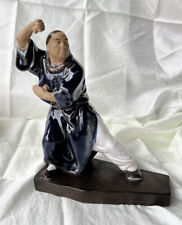 Chinese Shiwan Mudman Pottery Kungfu Kung Fu Master King Statue Figurine Rare picture
