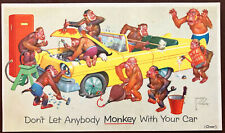 Prestone Anti-Freeze Adv. Card; Art by Lawson Wood; Monkey Mechanics Monkeyshine picture