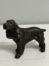 Vintage Metal Cocker Spaniel Dog Puppy Figure, Old Brass or Bronze Color picture